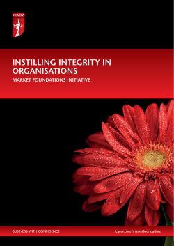 Instilling integrity in organisations