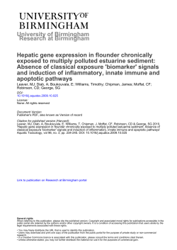Hepatic gene expression in flounder chronically exposed to multiply