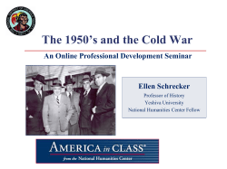 The 1950`s and the Cold War