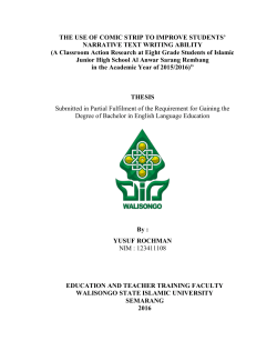 THE USE OF COMIC STRIP TO IMPROVE STUDENTS` NARRATIVE