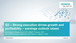 Presentation Q3 FY2016 - Siemens Global Website