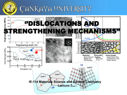 7. Dislocations and Strengthening Mechanisms