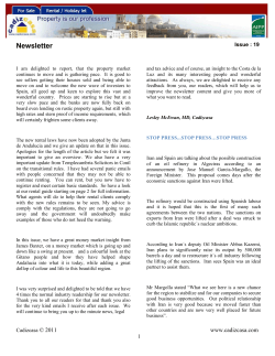 Newsletter - Cadizcasa
