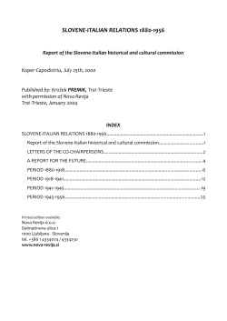 SLOVENE-ITALIAN RELATIONS 1880-1956