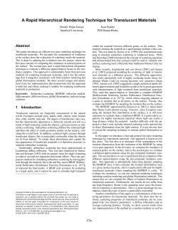 A Rapid Hierarchical Rendering Technique for Translucent