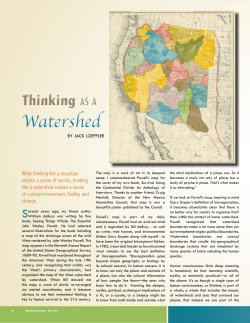 Thinking As a Watershed