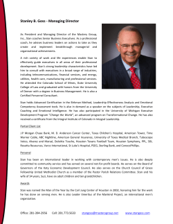 Stan`s Bio - Mastery Group