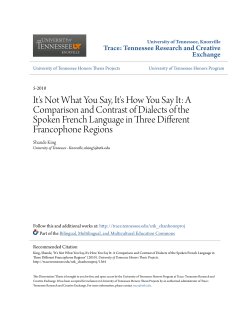 It`s Not What You Say, It`s How You Say It