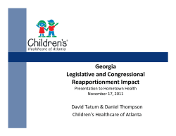 Georgia Legislative and Congressional Reapportionment Impact