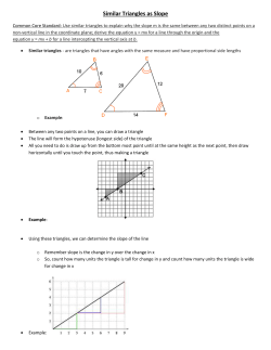 Similar Triangles as Slope