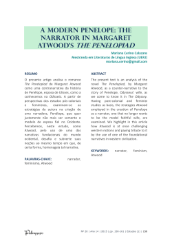 a modern penelope: the narrator in margaret atwood`s the