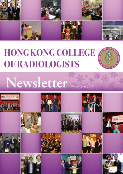 Winter Issue 2013 - Hong Kong College Of Radiologists