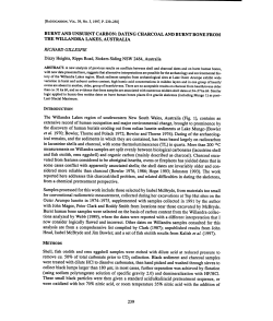 burnt charcoal burnt bone from the - Journals at the University of