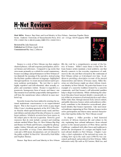 Julie Raimondi on Bounce: Rap Music and Local Identity in - H-Net