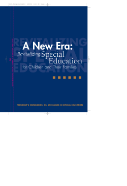 Revitalizing Special Education for Children and Their Families