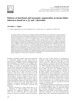 Patterns of functional and taxonomic organization of stream fishes