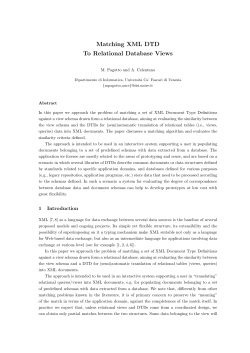 Matching XML DTD To Relational Database Views