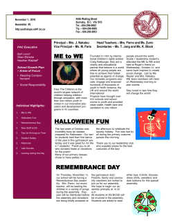 ME to WE HALLOWEEN FUN REMEMBRANCE DAY