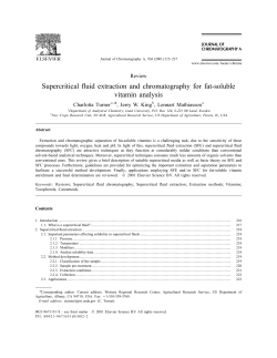 Supercritical fluid extraction and chromatography for fat