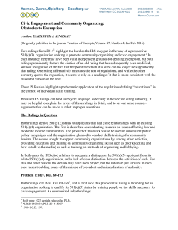 Civic Engagement and Community Organizing: Obstacles to