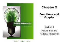 Chapter 1 Linear Equations and Graphs