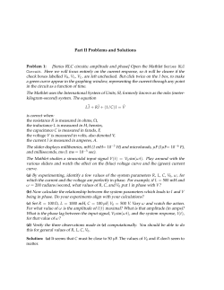 Problem Set Part II Solutions