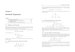Parabolic Equations