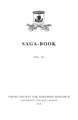 SAGA-BOOK - Viking Society Web Publications