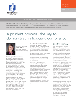 A prudent process &ndash; the key to demonstrating