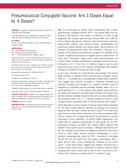 Pneumococcal Conjugate Vaccine: Are 3 Doses Equal to 4 Doses?