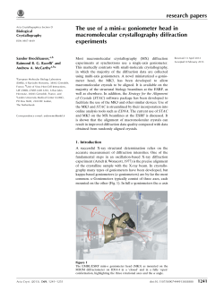 The use of a mini-[kappa] goniometer head in