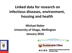 Linked data for research on infectious diseases, environment