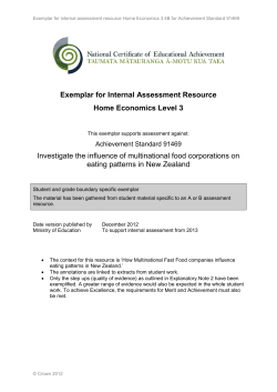 Internal Assessment Resource