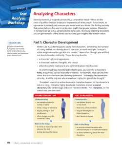 Analyzing Characters