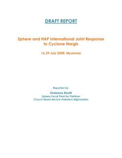Sphere and HAP Joint Response Report (Phase 2)