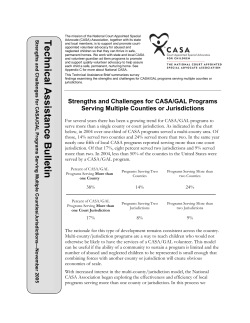 Strengths and Challenges for CASA/GAL Programs