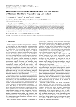 Theoretical Considerations for Thermal Control over Solid Fraction