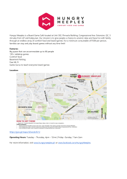 Hungry Meeples is a Board Game Caf&eacute; located at Unit 302