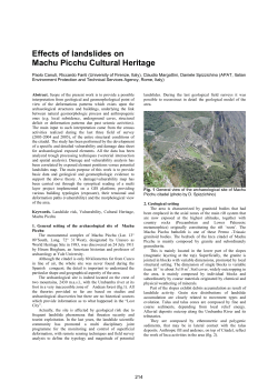 Effects of landslides on Machu Picchu Cultural Heritage - UN