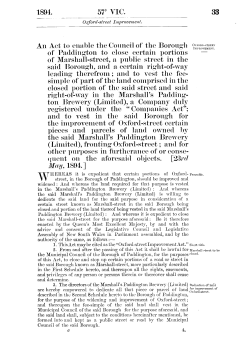 Oxford-street Improvement Act (1894 No osi)