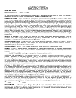 NLRB Settlement Agreement - Industrial Workers of the World