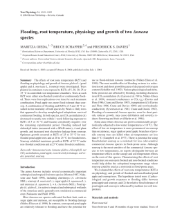 Flooding, root temperature, physiology and growth of two Annona