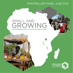 Small and Growing: Entrepreneurship in African Agriculture