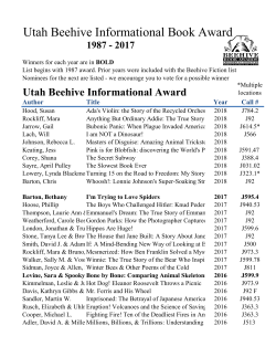 Beehive Informational 2017