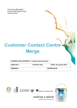 Customer Contact Centre Merge