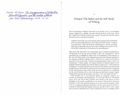 of Writing - Enrique Vila