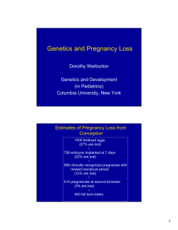 Genetics and Pregnancy Loss