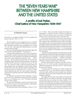 The "Seven Years War" Between New Hampshire and the United