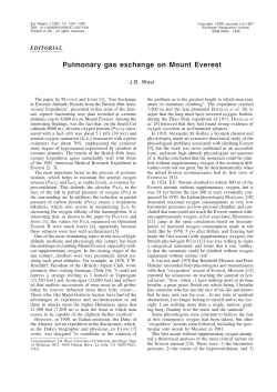 Pulmonary gas exchange on Mount Everest