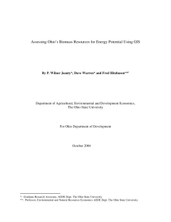 Assessing Ohio`s Biomass Resources for Energy Potential